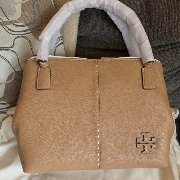 SOLDโ๏ธAuthentic TORY BURCH pebbled leather Satchel/Crosby 2 compartments - Picture 12 of 16